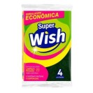 Esponja Dupla Face Super Wish Pct/4