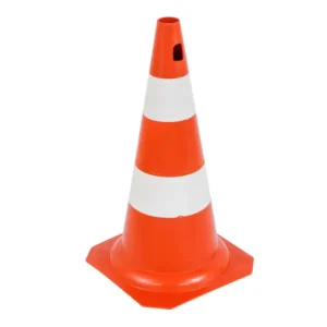 Cone Laranja e Branco 50 cm