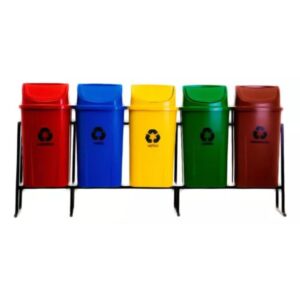 Conjunto Coleta Seletiva 60L com 5