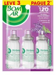 Mini Bom Ar Aerossol 12ml Lavanda C/ 03