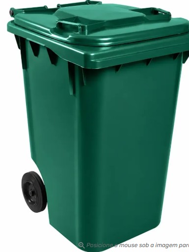 Coletor de Lixo 240L Europeu Verde Lar Plástico