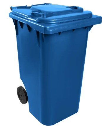 Coletor de Lixo 240L Europeu Azul Lar Plástico